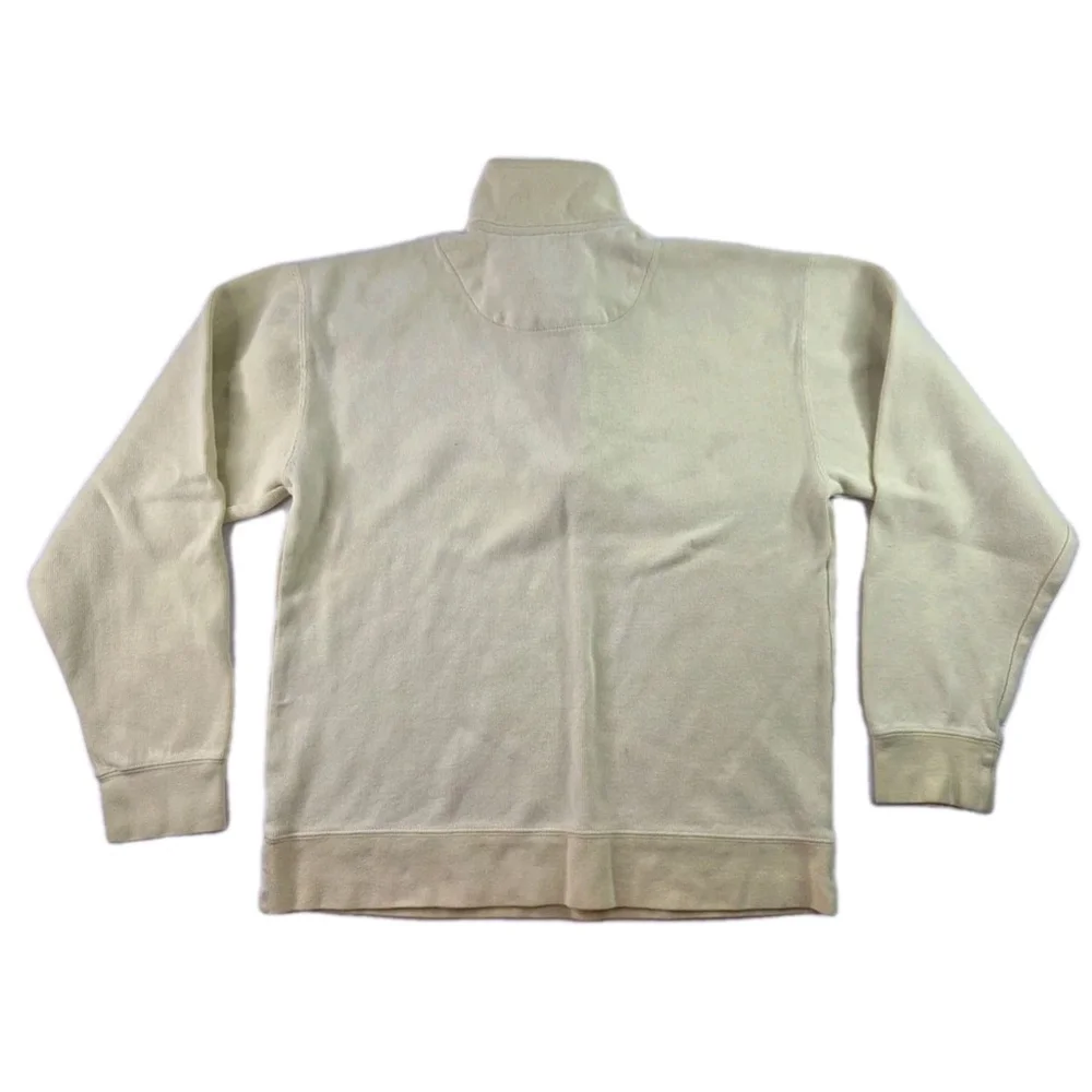 Orvis Mock Neck 1/4 Zip Sweater Pale Yellow Women's Size Medium